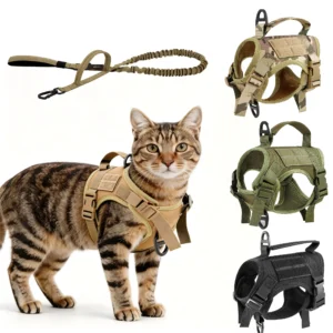 Tactical Cat Harness Vest and Leash